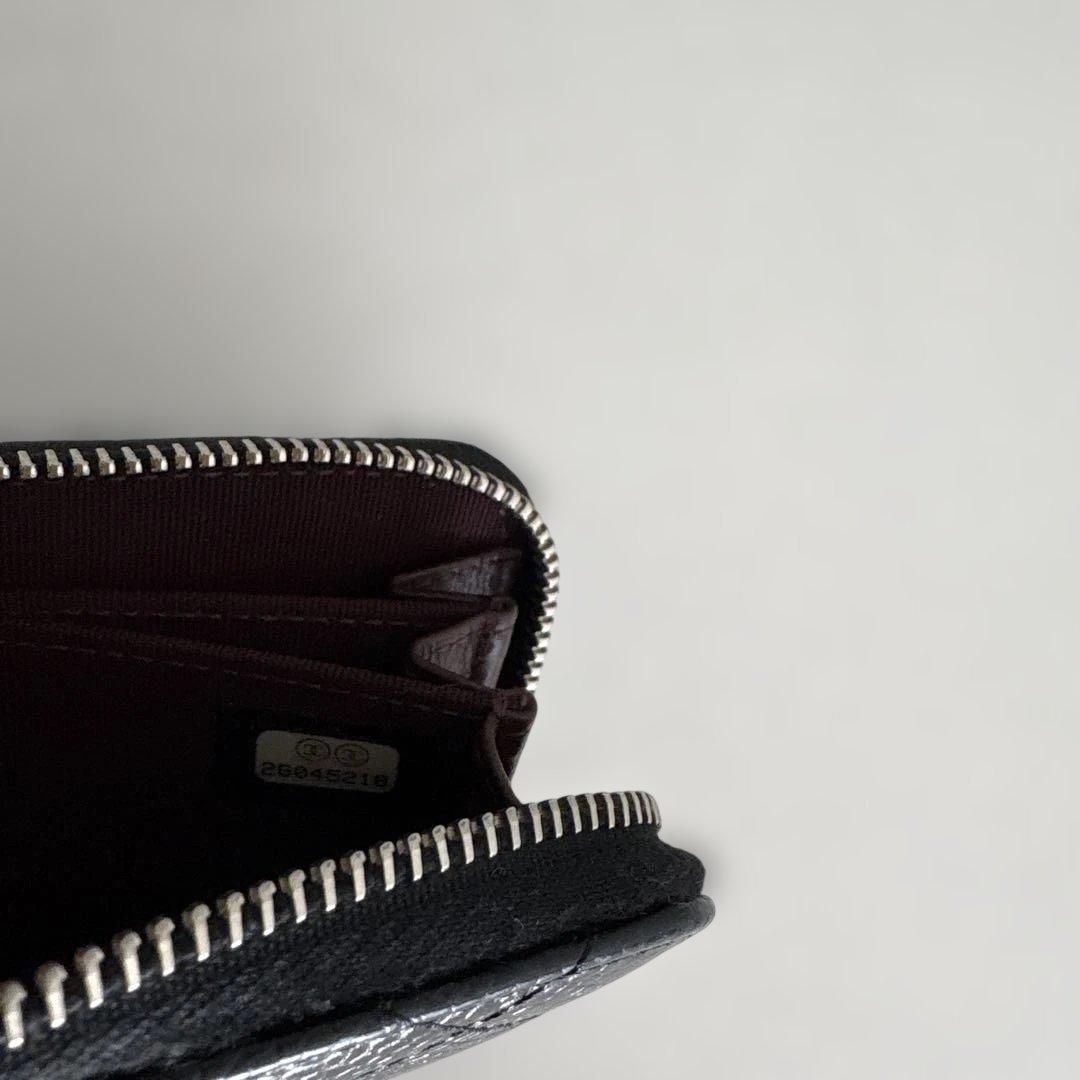 【正規品】CHANEL ケース・ミニウォレット・シルバーココマーク