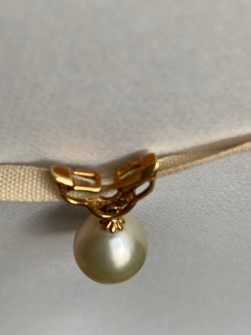 ペンダントトップ　パール　k18 ダイヤモンド
