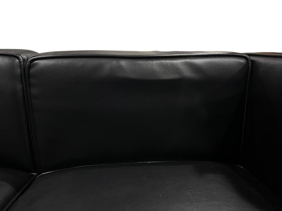 ◇大塚家具 ル・コルビジェ LC2 リプロダクト ソファ ブラック 3シーター