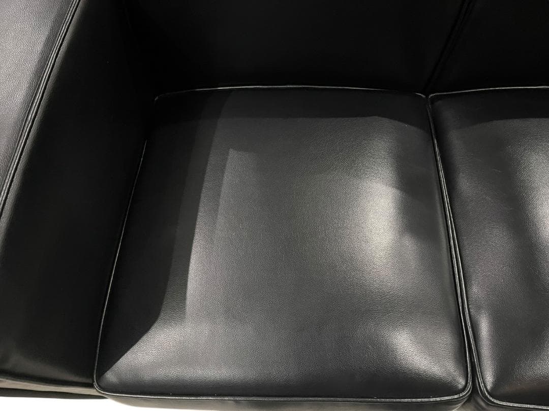 ◇大塚家具 ル・コルビジェ LC2 リプロダクト ソファ ブラック 3シーター
