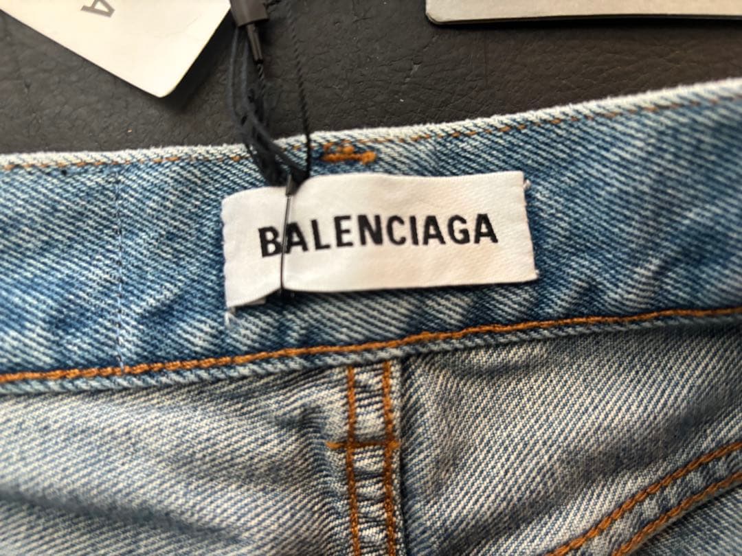 【美品】バレンシアガ ワイドデニム ミドル丈