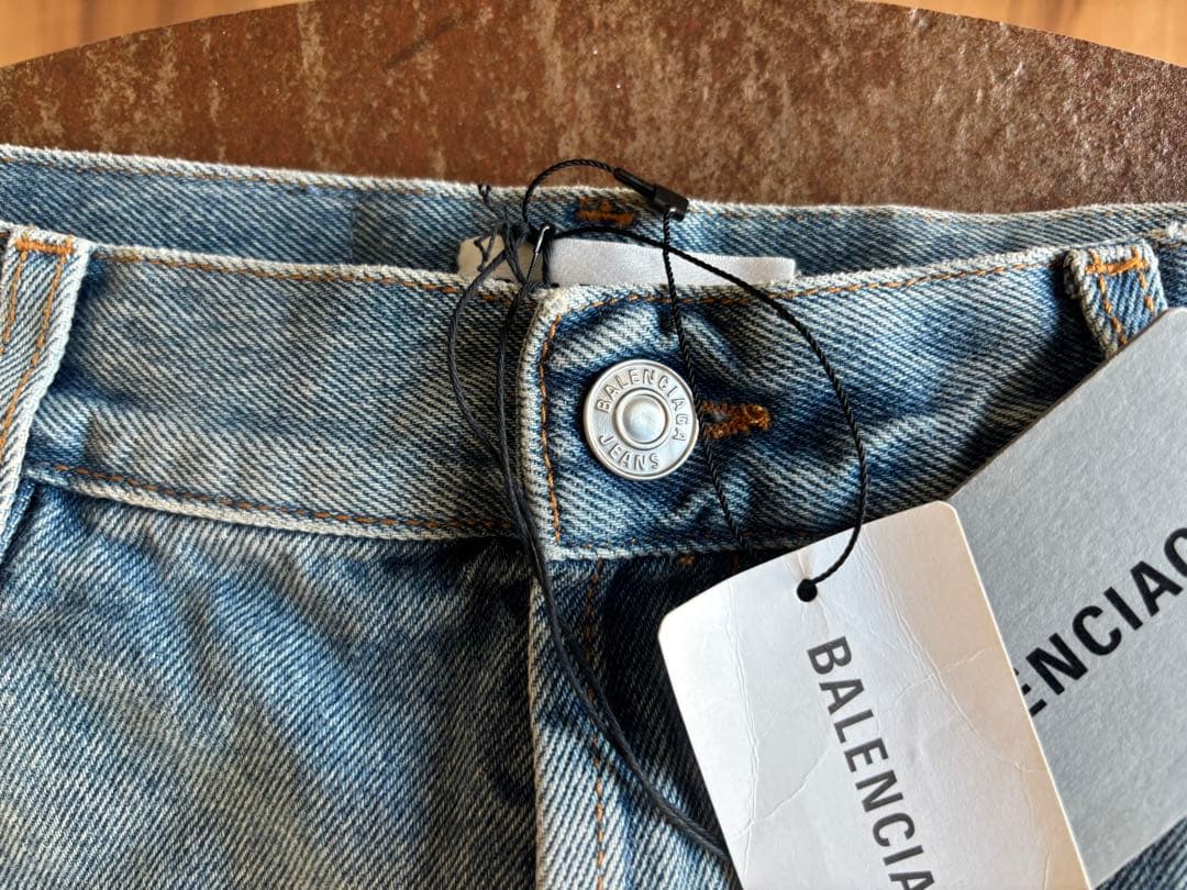 【美品】バレンシアガ ワイドデニム ミドル丈