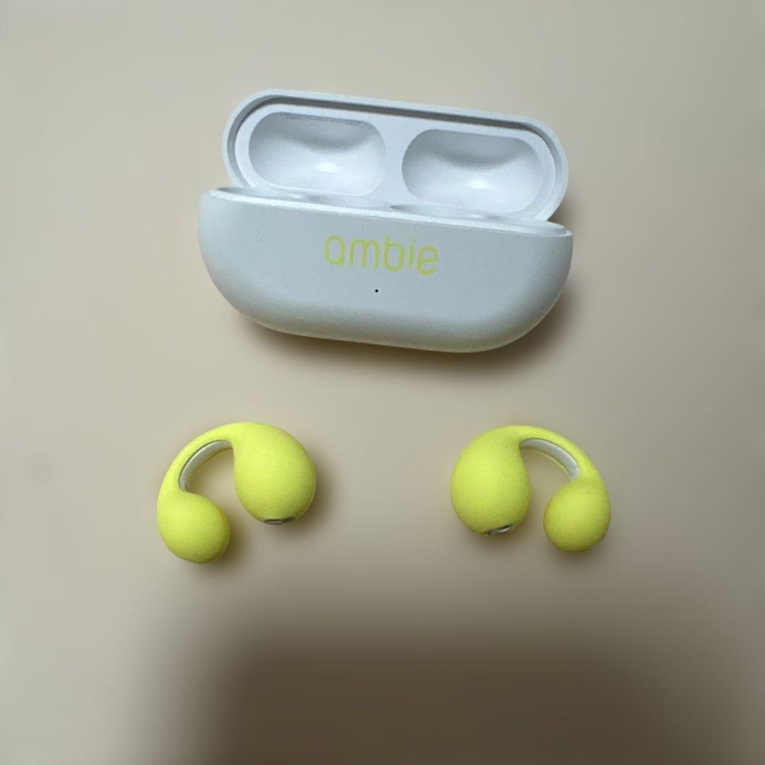 ambie ワイヤレスイヤホン イエロー