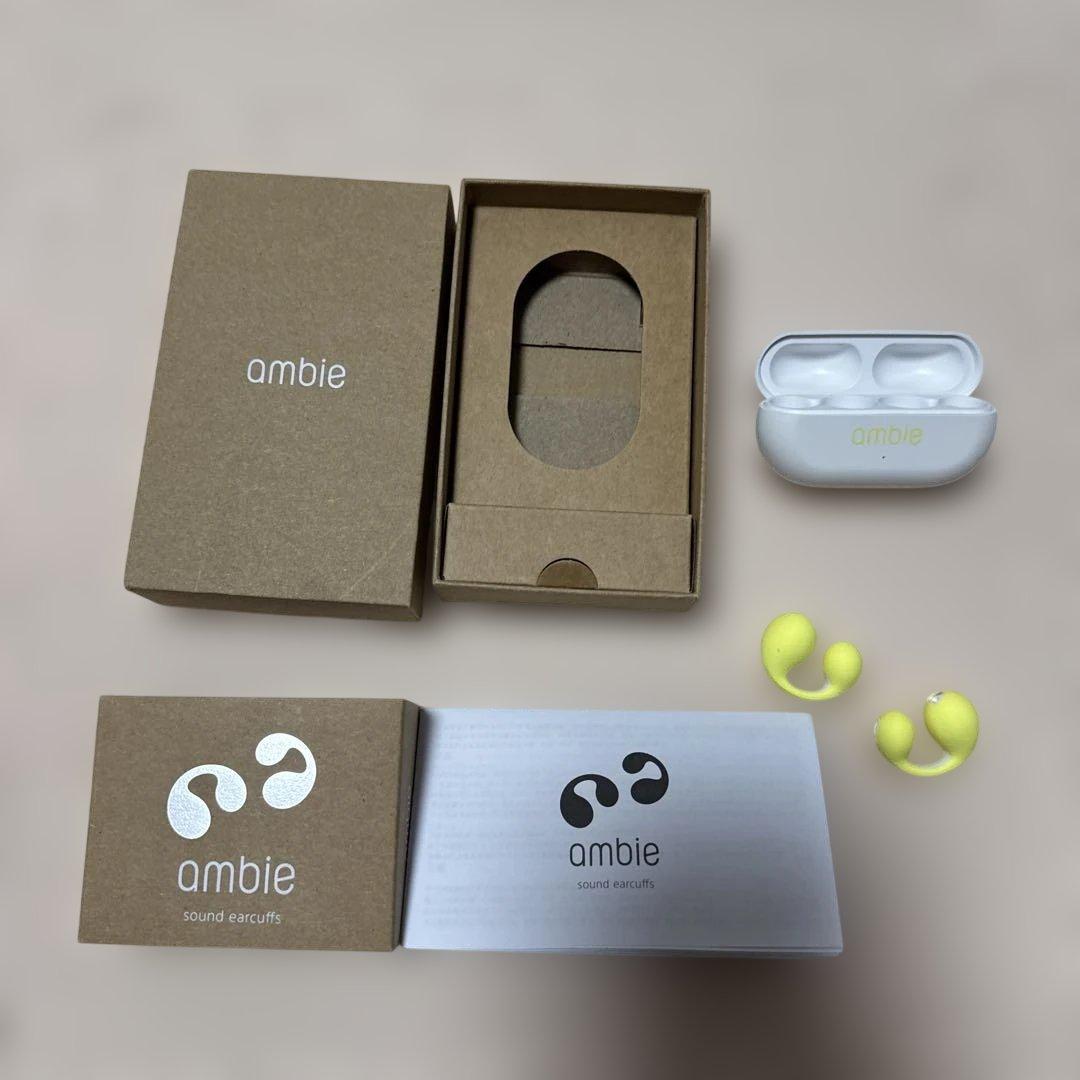 ambie ワイヤレスイヤホン イエロー