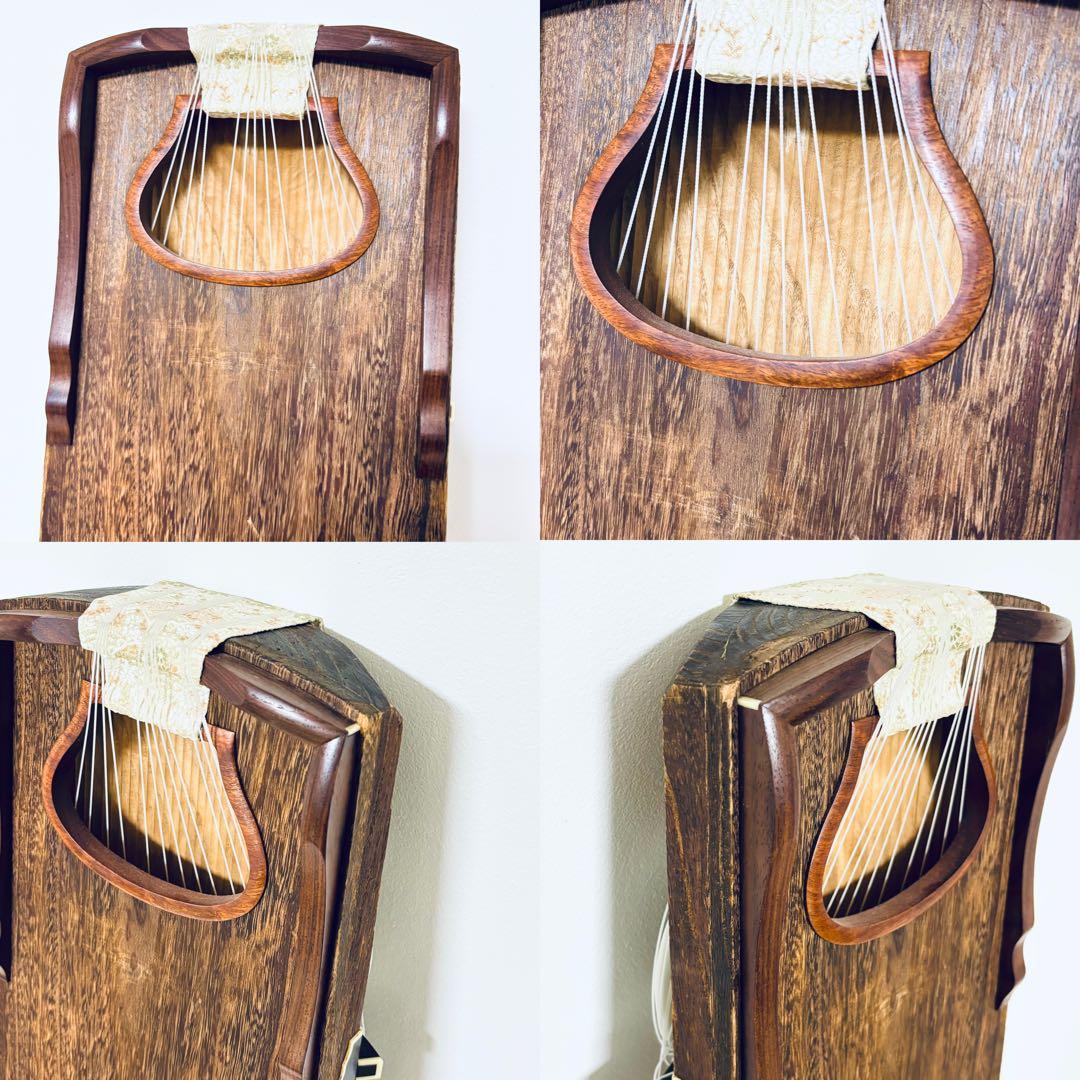 箏　13弦　すだれ彫り　和楽器　並甲 金蒔絵　上角