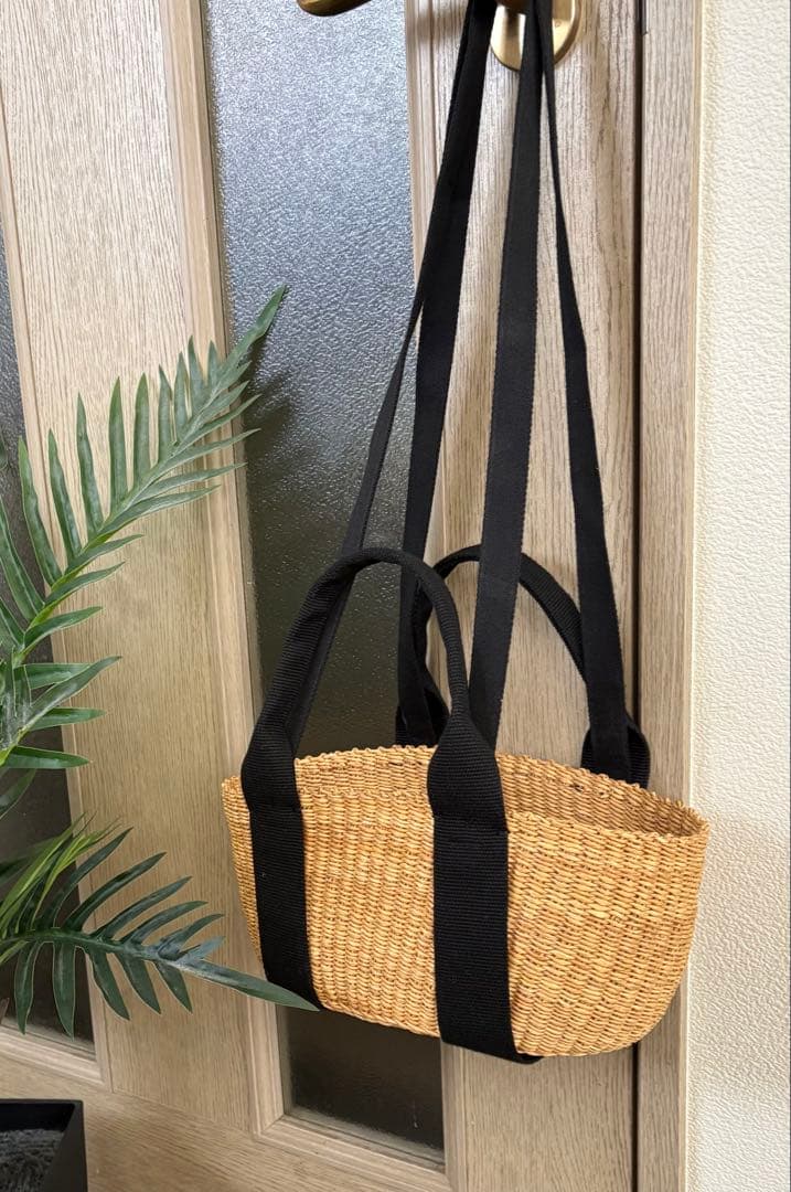 MUUN✿カゴバック✿ペア✿大小セット✿ブラック