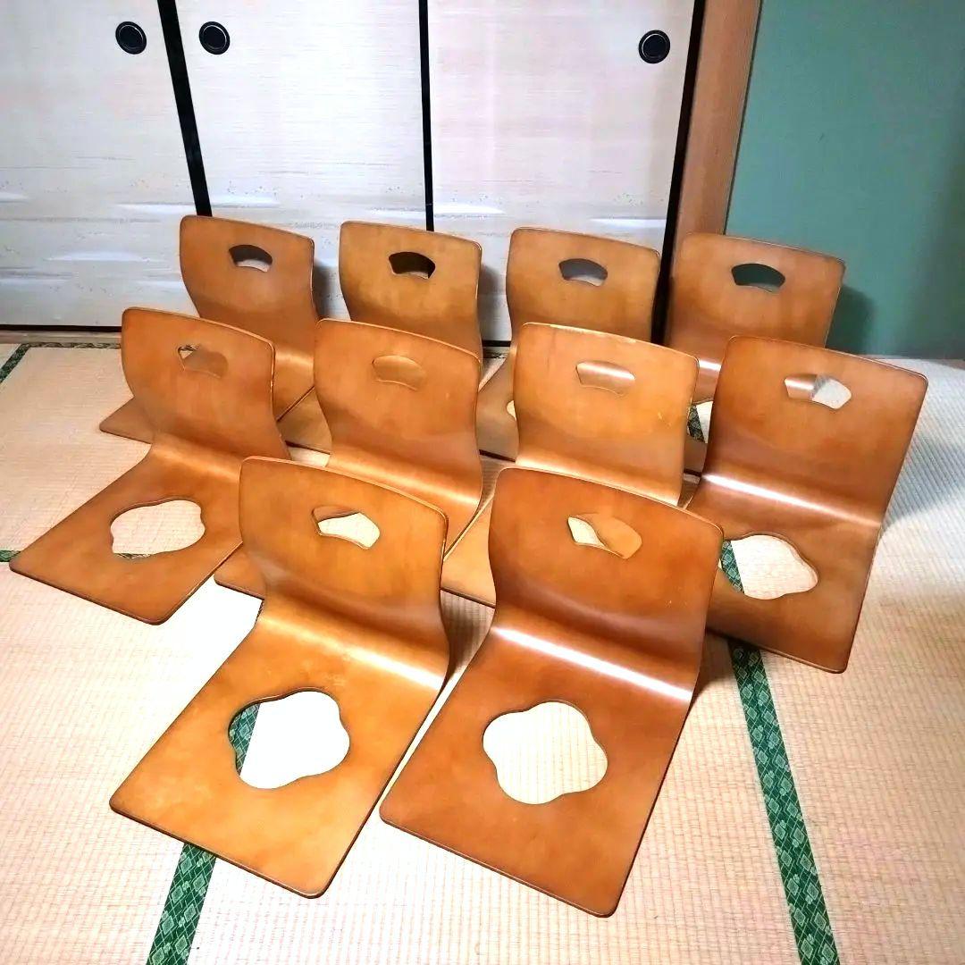 まとめ売り　木製座椅子　10脚セット　曲げ座椅子　和座椅子　旅館　居酒屋　座敷