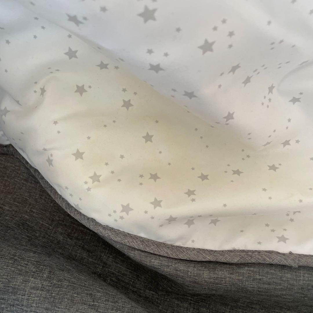 HZDMJ ベビーベッド ゆりかご 蚊帳付き 高さ調節可