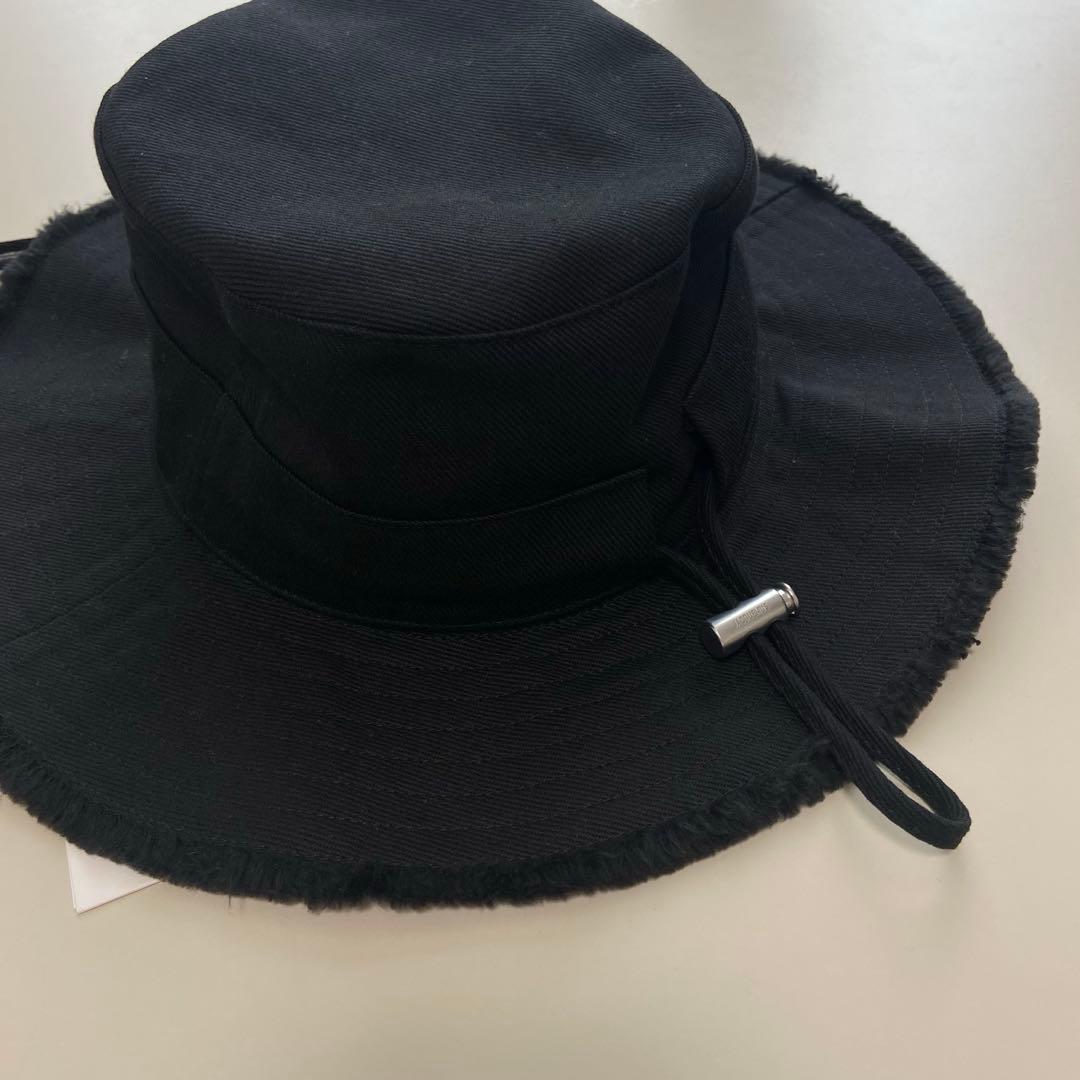 新品　JACQUEMUS ジャックムス フリンジハット　ブラック　黒　帽子