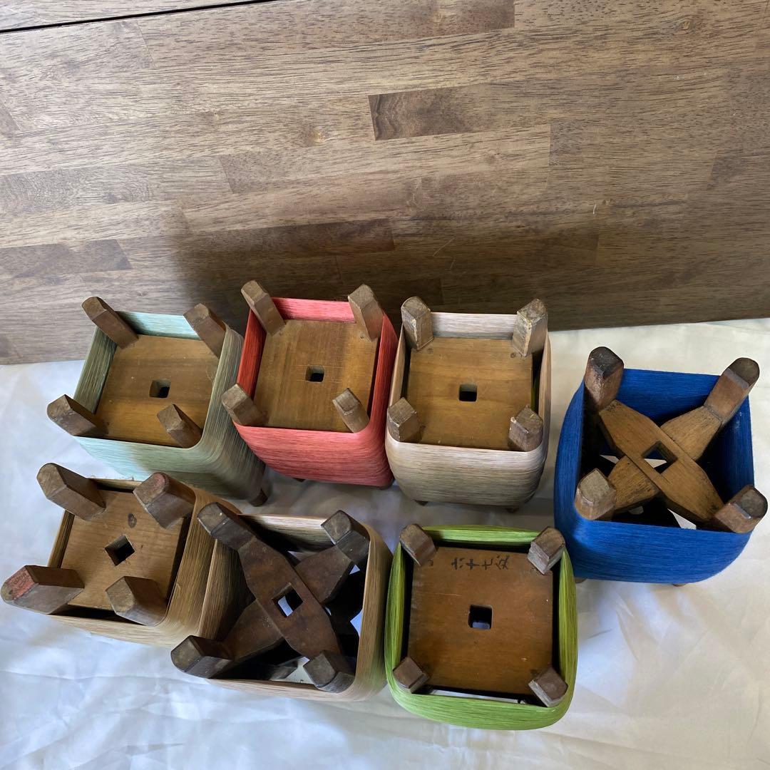 置物 木製 毛糸 当時物 昭和 レトロ モダン インテリア 小物 木製 糸巻き