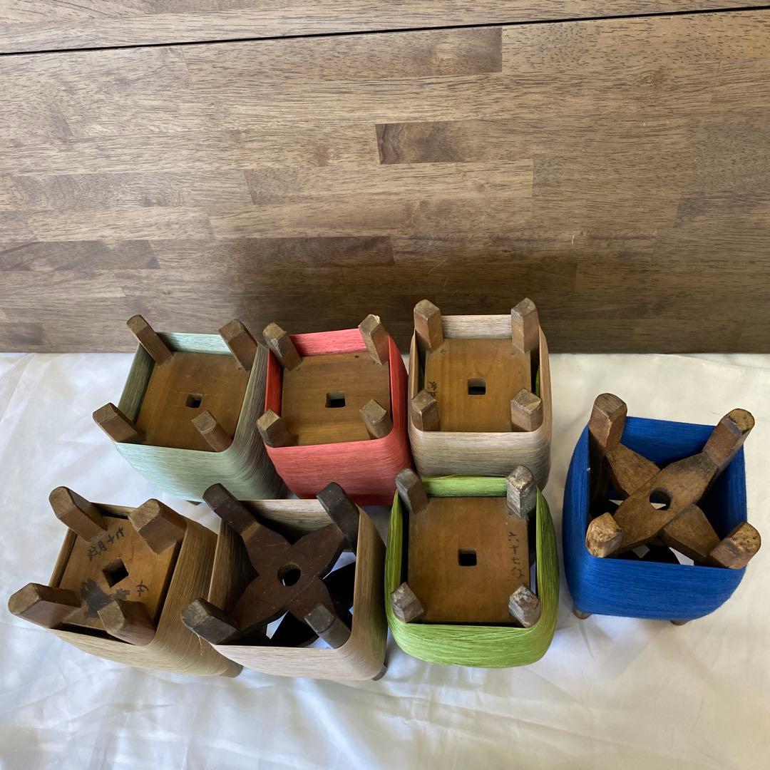 置物 木製 毛糸 当時物 昭和 レトロ モダン インテリア 小物 木製 糸巻き