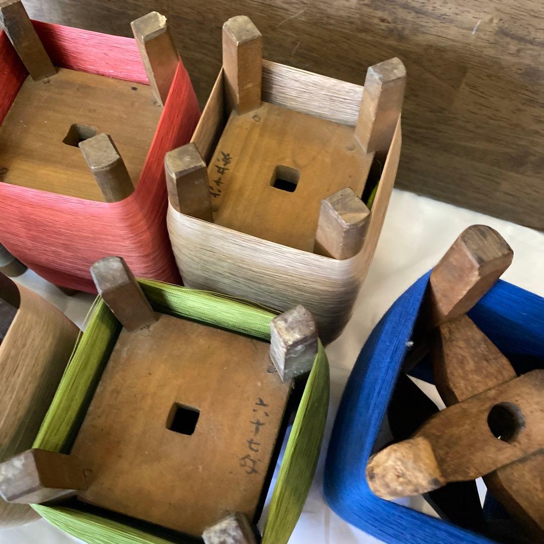 置物 木製 毛糸 当時物 昭和 レトロ モダン インテリア 小物 木製 糸巻き