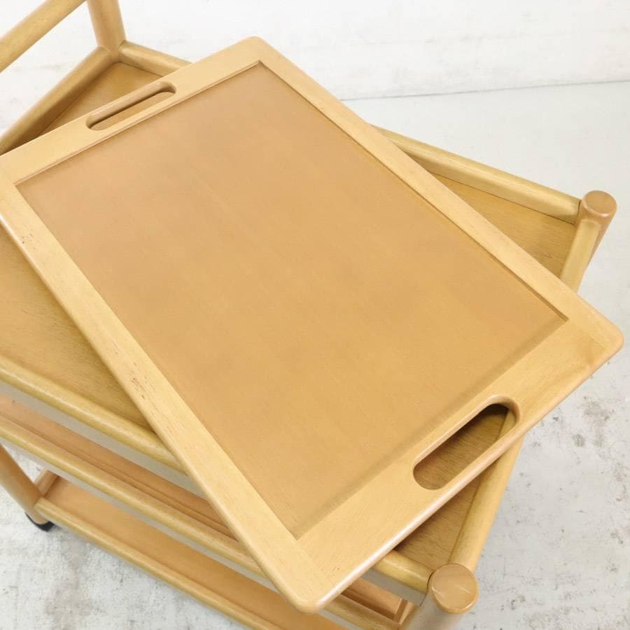 カリモク家具 キッチンワゴン PS6226NN トレー付き ナチュラル 高級家具