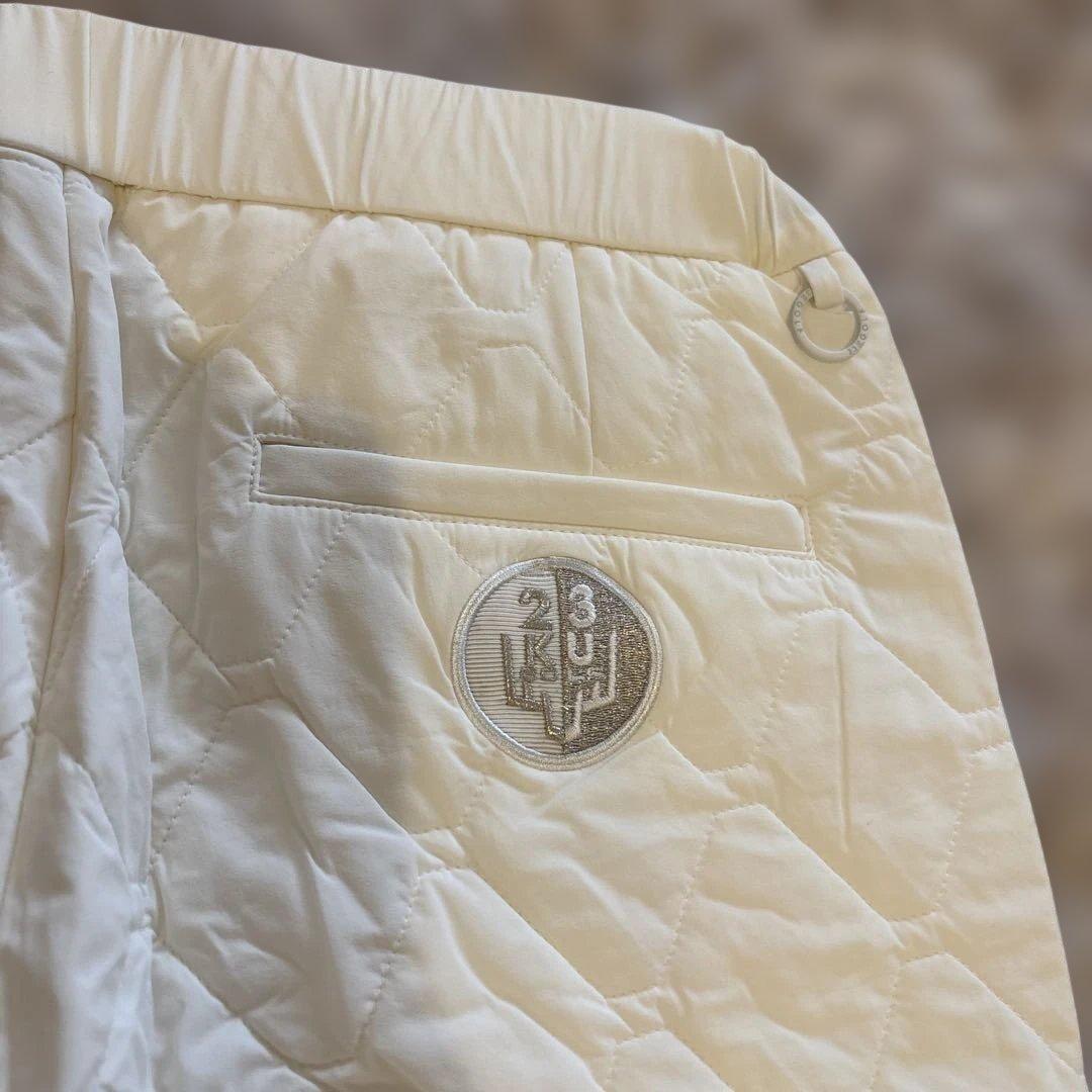 新品未使用】23区ゴルフ M 冬最強防寒パンツ キルティング テーパードパンツ