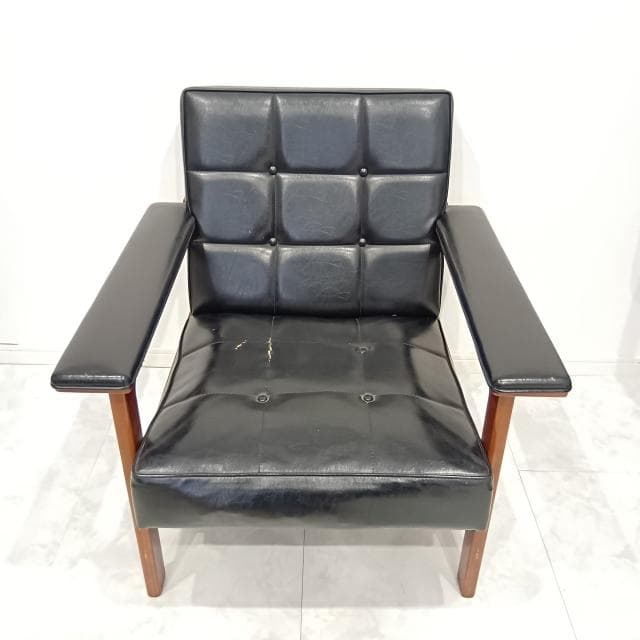 カリモク kチェア ワイドアーム　レザーkarimoku 60 ヴィンテージ