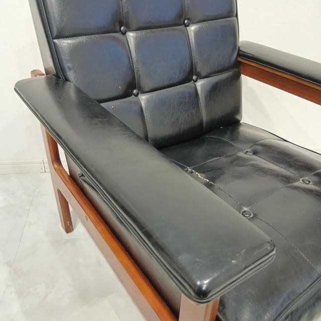 カリモク kチェア ワイドアーム　レザーkarimoku 60 ヴィンテージ