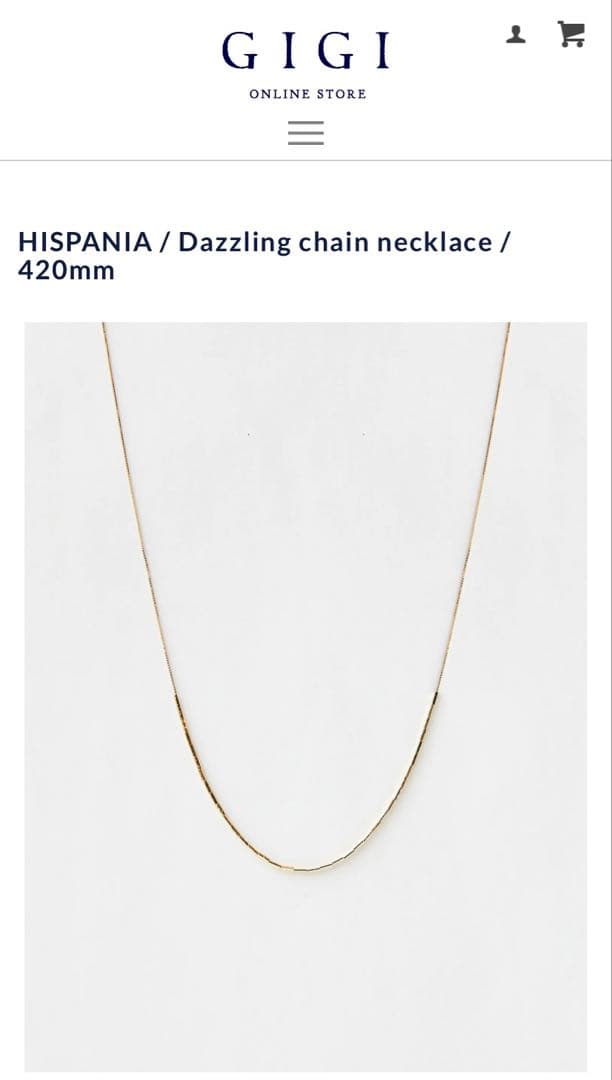 GIGI ジジ　HISPANIA ダズリングチェーンネックレス 420mm