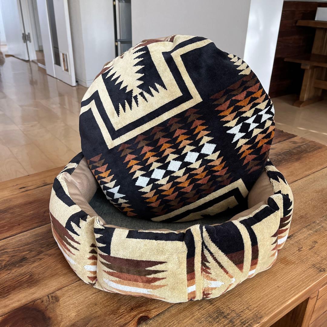 ペットベッド　ハンドメイド463 ペンドルトン　リメイク　猫ベッド　犬ベッド