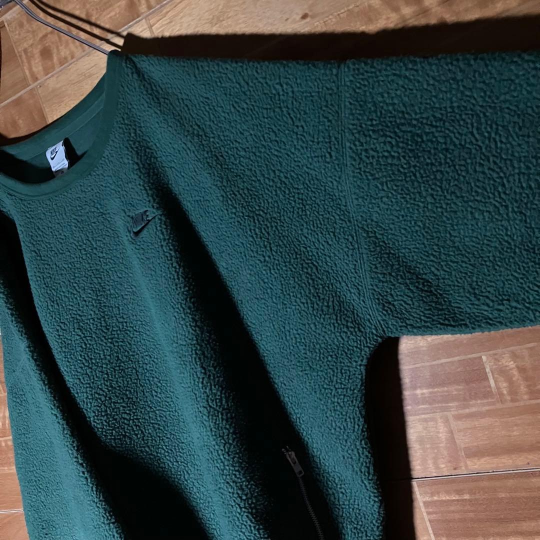 【希少】NIKE ボアスウェット　ゆるダボ　厚手　太アーム　緑　黒　白　XXL