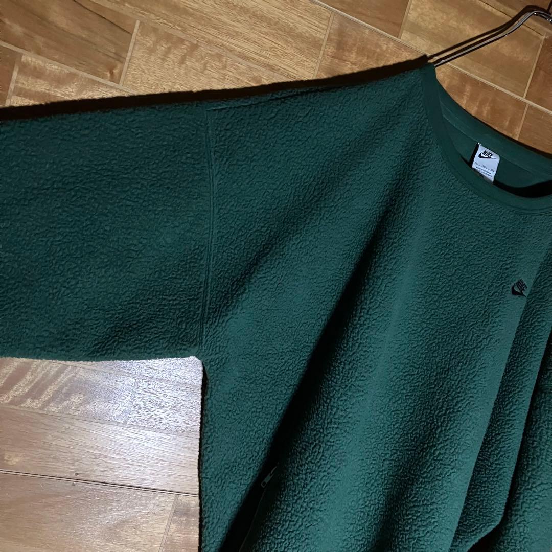 【希少】NIKE ボアスウェット　ゆるダボ　厚手　太アーム　緑　黒　白　XXL