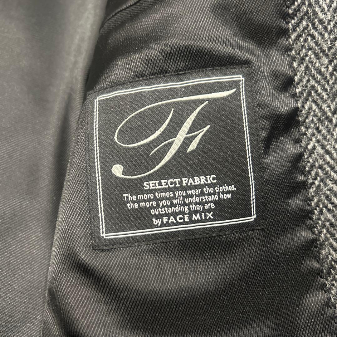 【新品】ハリスツイード／FACE MIX ヘリンボーン ジャケット グレー L