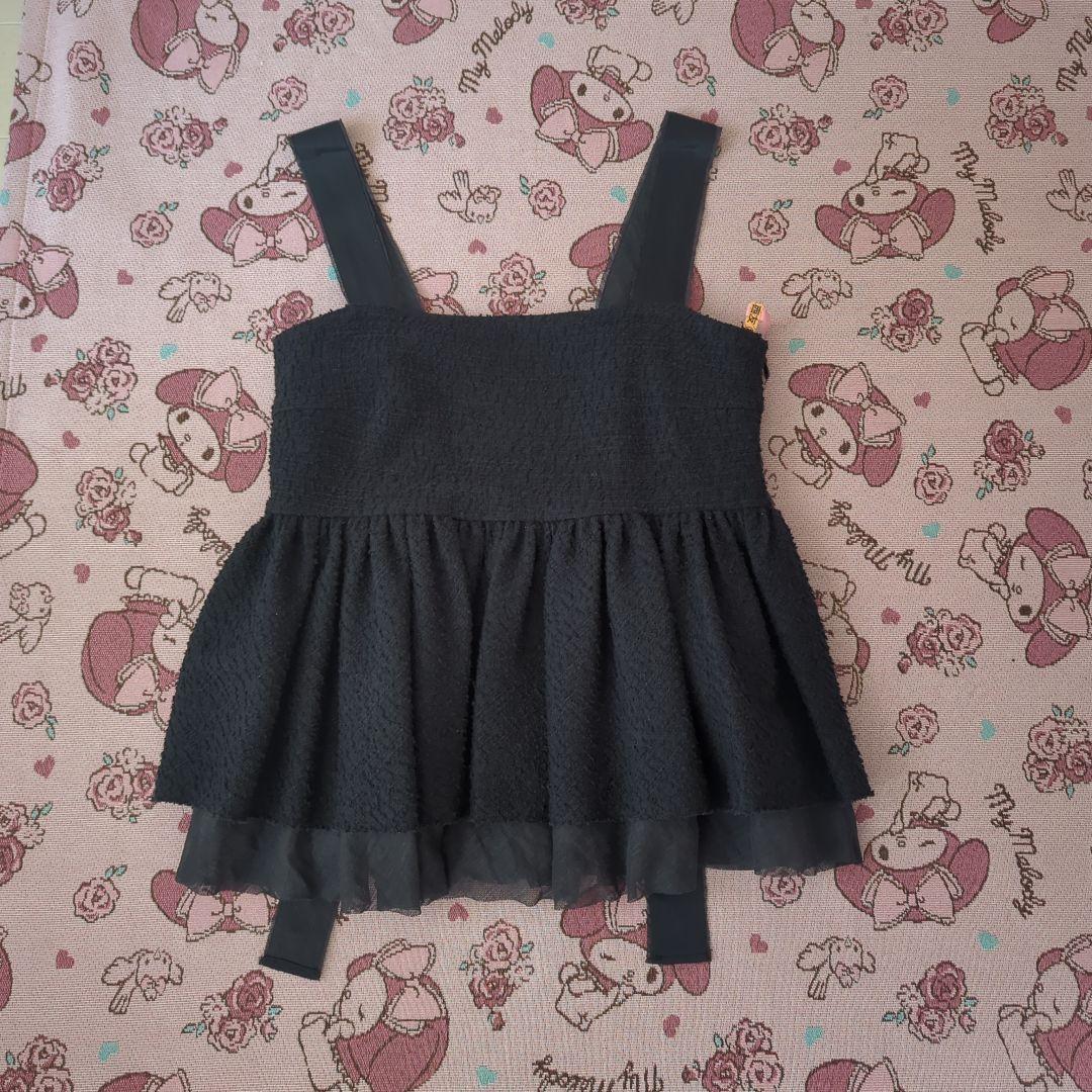 美品　ツイーディビスチェ　ブラック