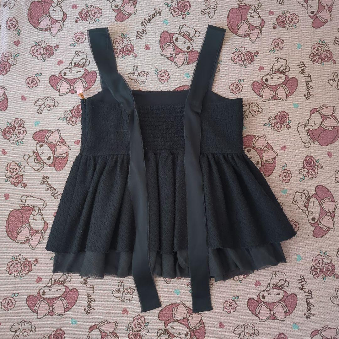 美品　ツイーディビスチェ　ブラック