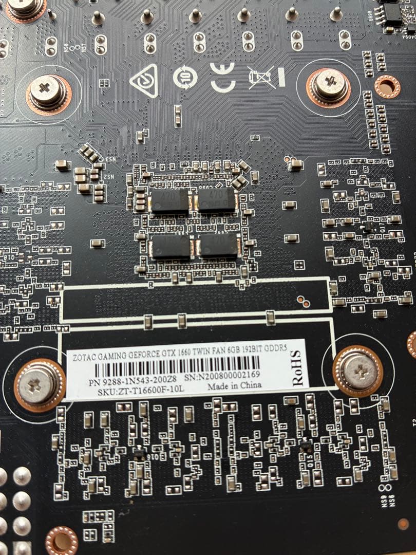 動作品 ZOTAC GTX1660 Twin Fan 6GB 192bit