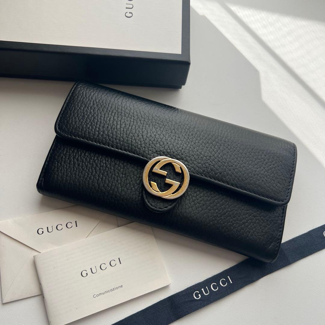 04 美品 GUCCI グッチ 2つ折り 長財布