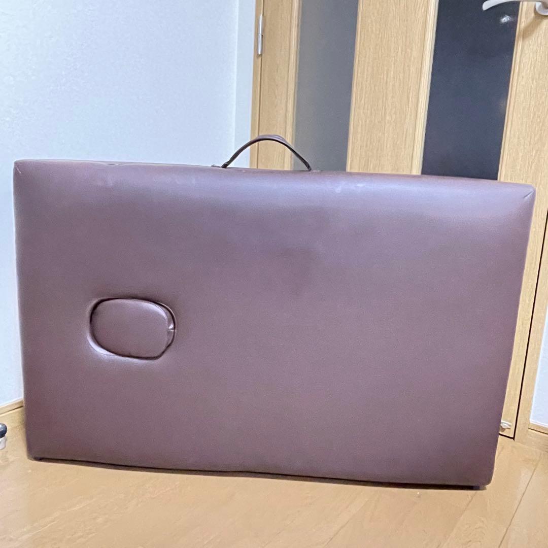 折りたたみマッサージベッド ブラウン アームレスト未使用 新品紙パンツ20枚付