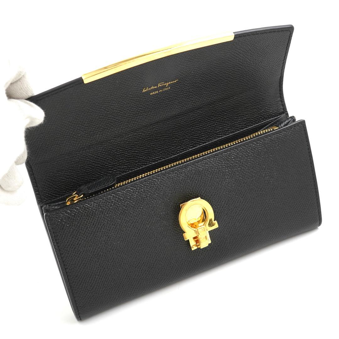 ✨専用✨　Ferragamo 長財布　ガンチーニクロジャー　黒色