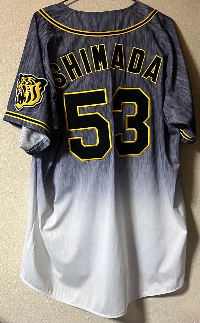 阪神タイガース 旧ビジターレプリカユニフォームXOサイズ 島田海吏53