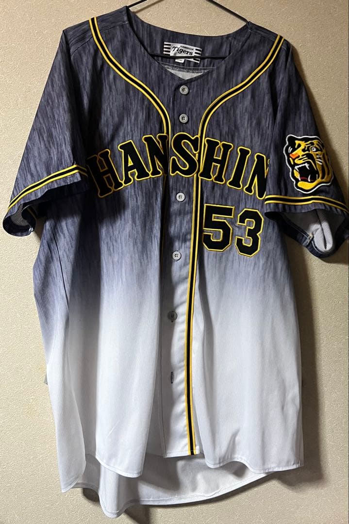 阪神タイガース 旧ビジターレプリカユニフォームXOサイズ 島田海吏53