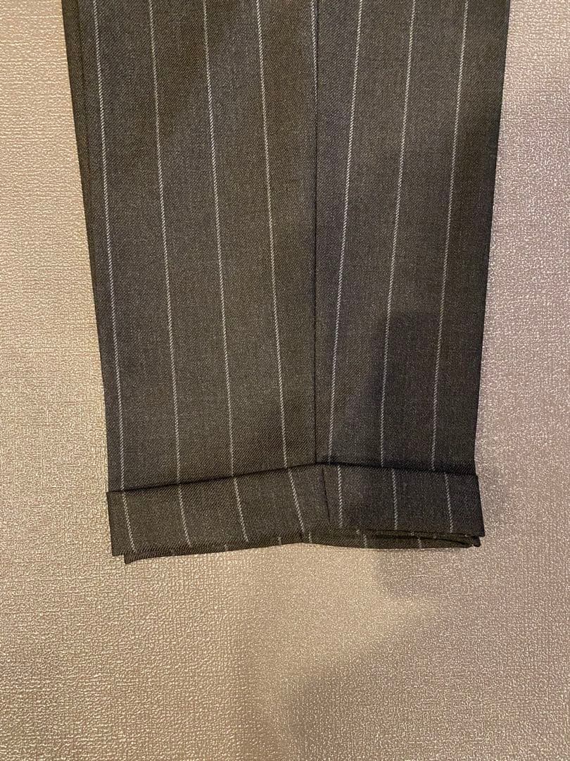 ワコマリアDORMEUIL STRIPED PLEATED TROU SERS
