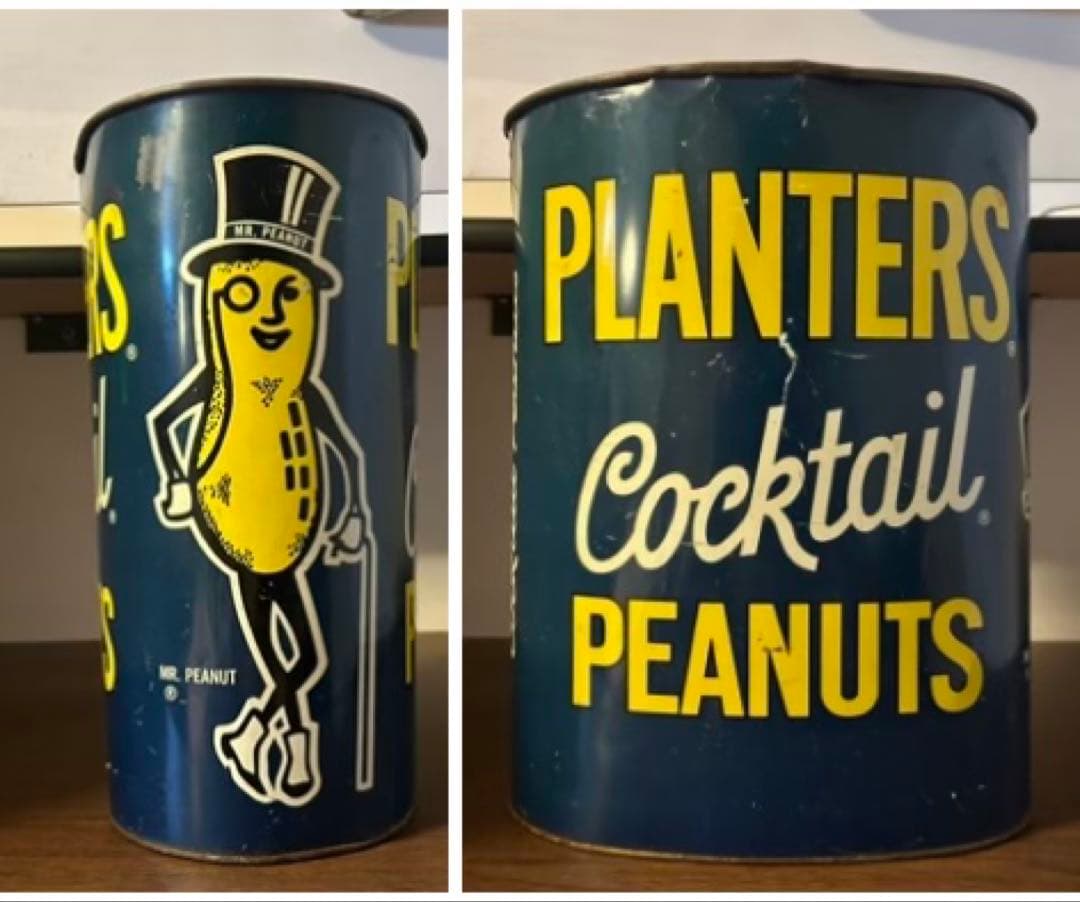 1970年代　CHEINCO社製　ミスターピーナッツ　ゴミ箱　Trash Can