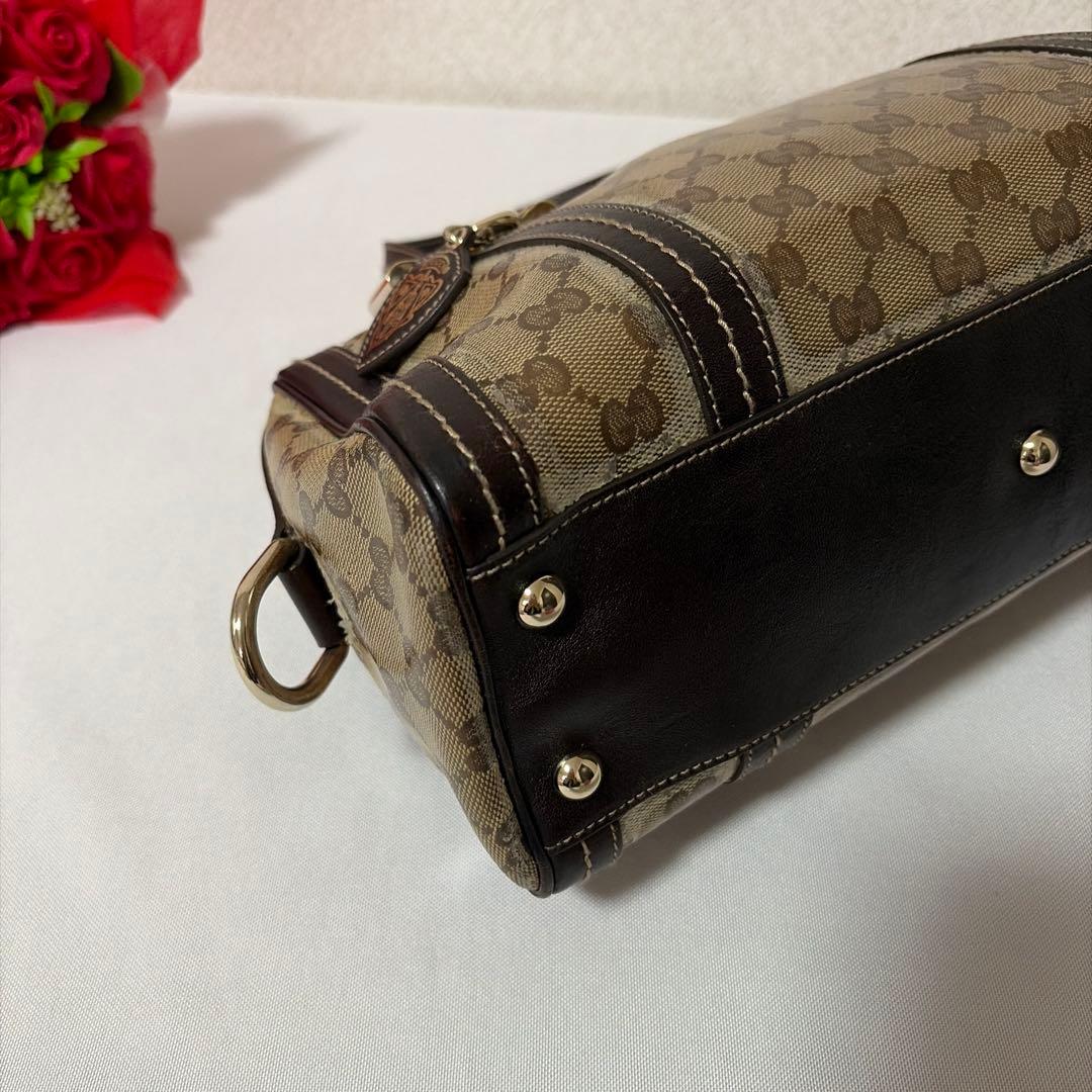 GUCCI グッチ GG柄 アビー リボン GGクリスタル ミニボストンバッグ