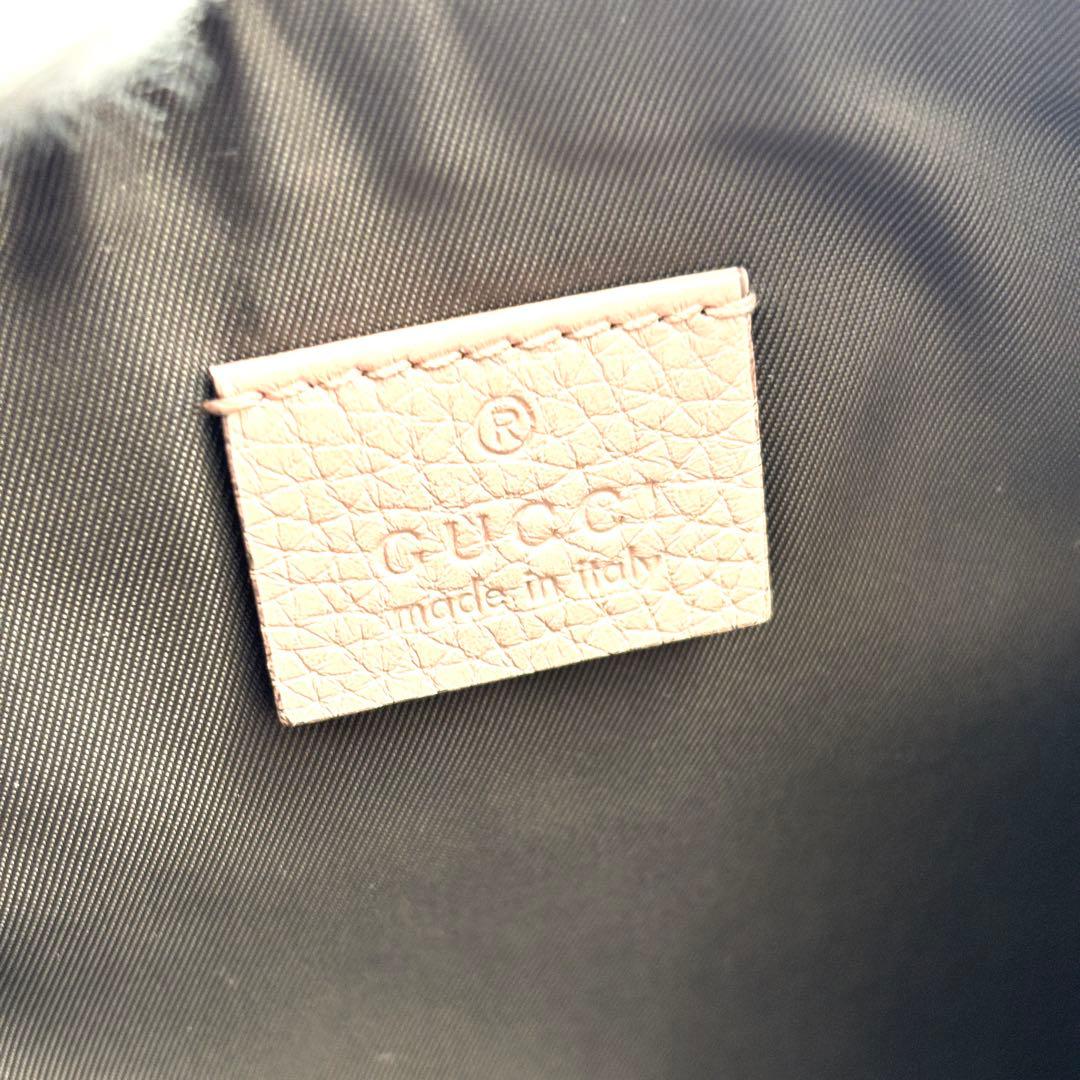 未使用保管品 グッチ クラッチバッグ レザー 本革 ビー Bee ロゴ ピンク