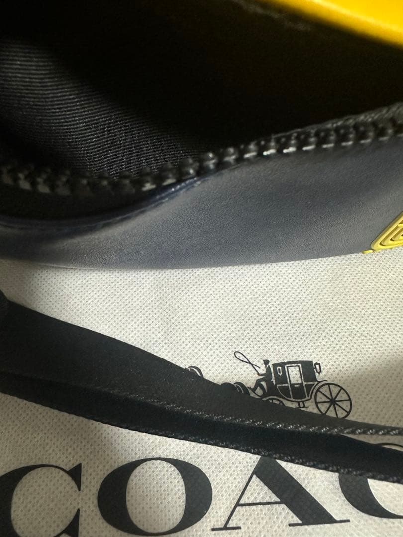 COACH ショルダーバッグ ネイビー/イエロー