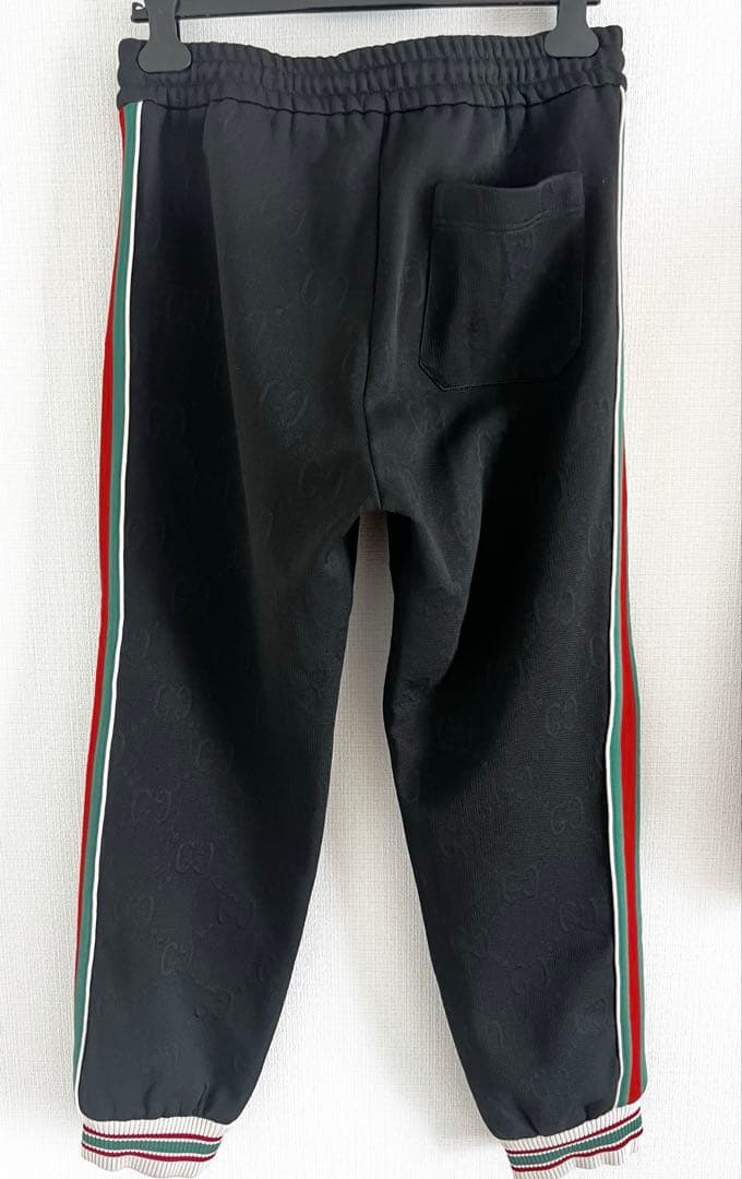 GUCCI GGジャカードモノグラムトラックジャケット・パンツ　セットアップ　黒