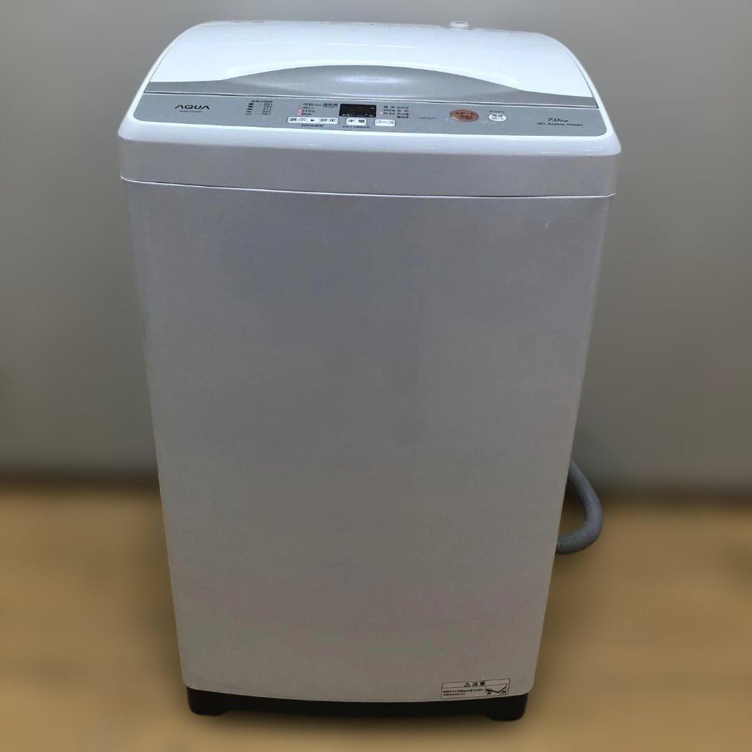 【送料無料】アクア 2022年　洗濯機 AQW-H74 AQUA　88233-1