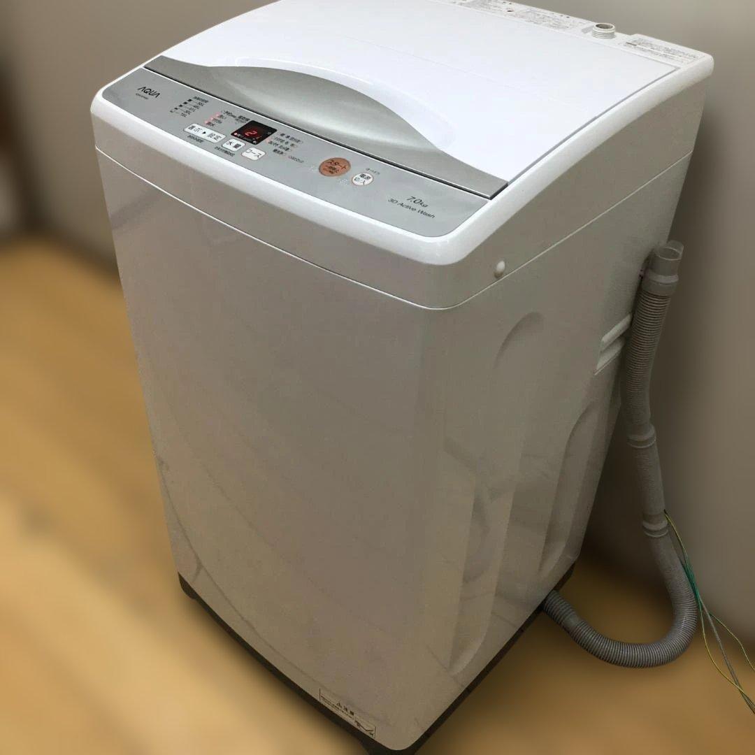 【送料無料】アクア 2022年　洗濯機 AQW-H74 AQUA　88233-1