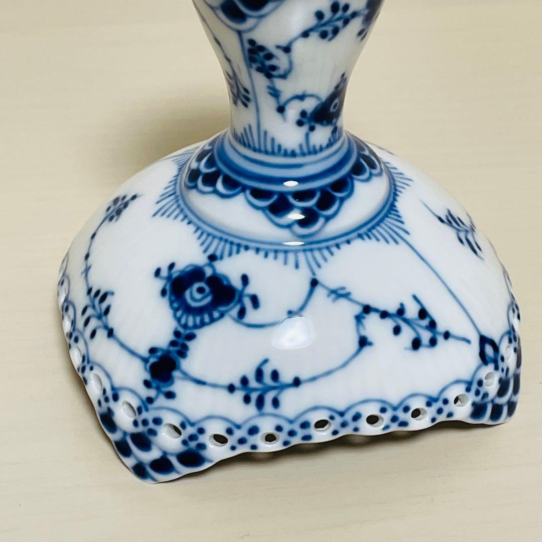 ロイヤルコペンハーゲン ブルーフルーテッド フルレース キャンドルスタンド