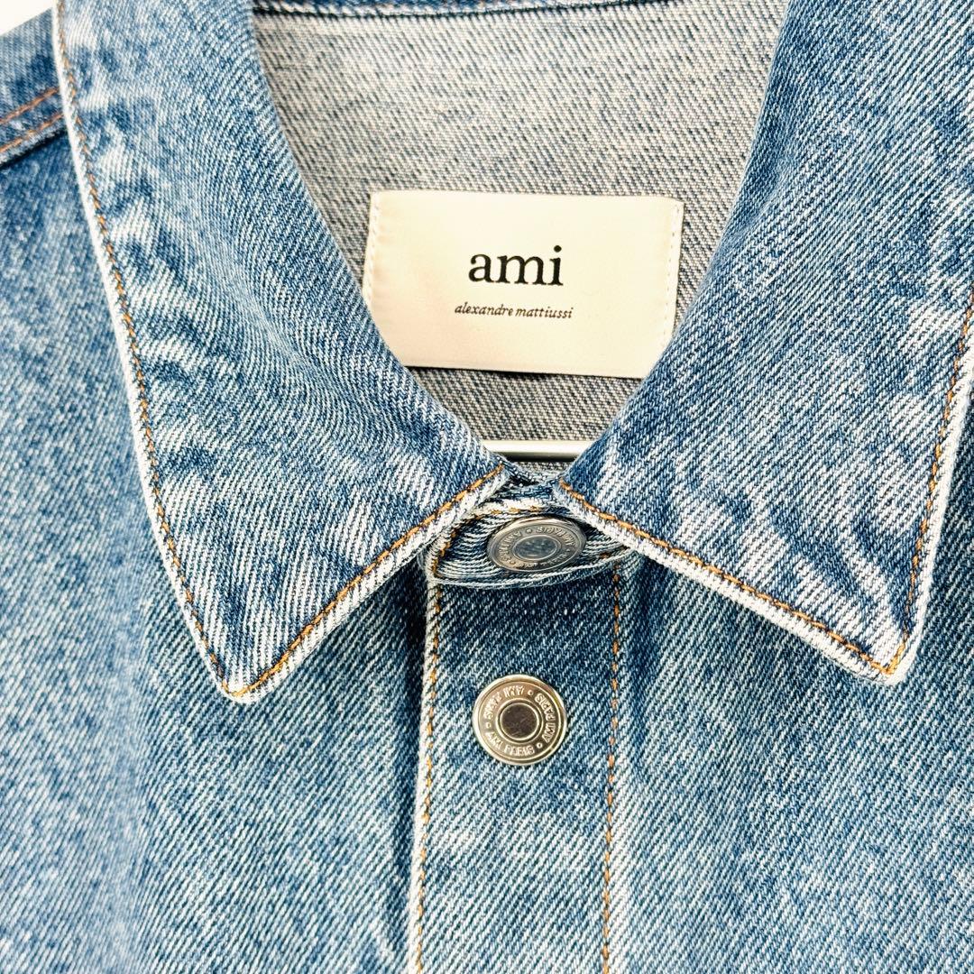 25SS 新作 ami PARIS アミパリス デニムミニワンピース M