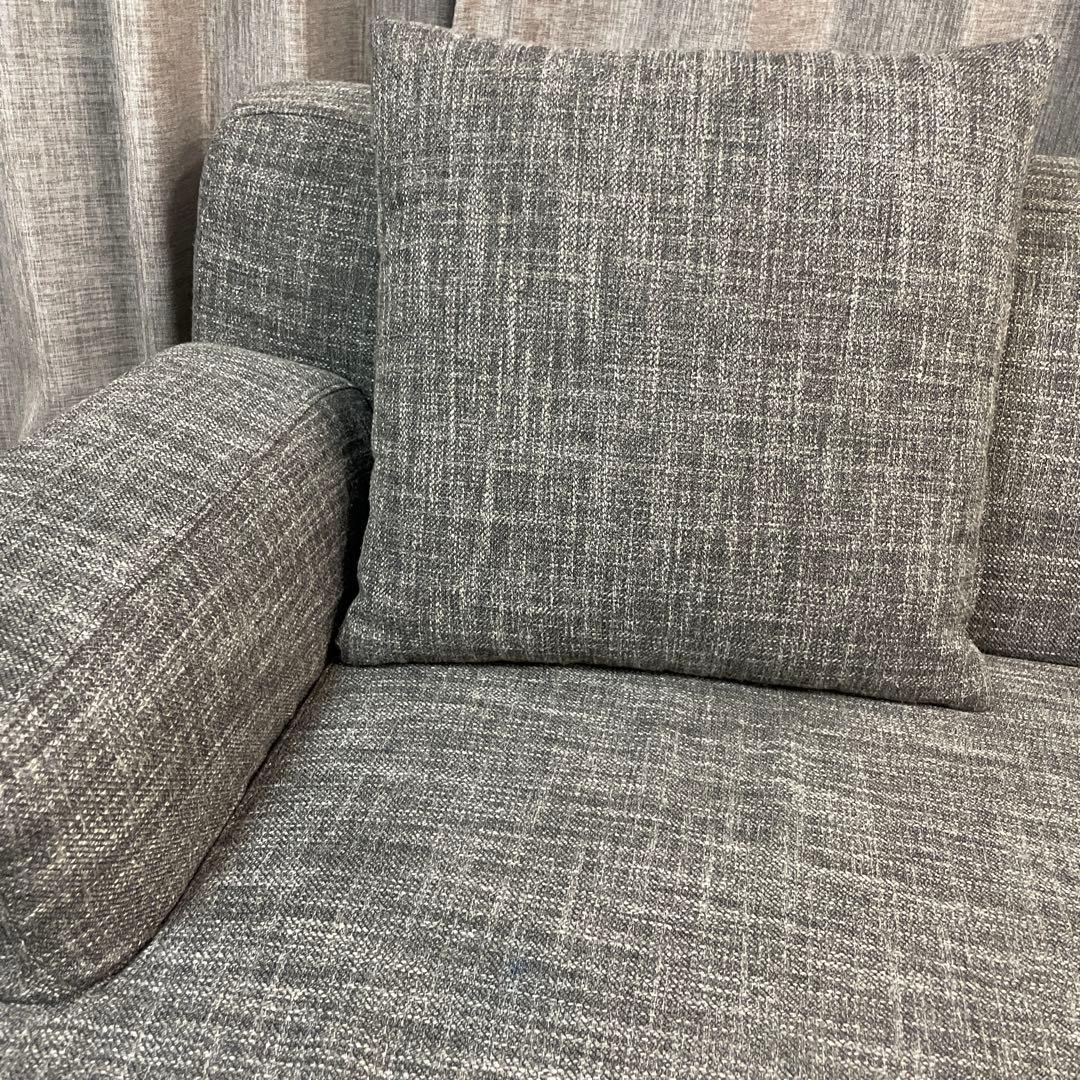 タイムセール❗️【unico】VAUS グレー 1.5人掛けソファ クッション1個