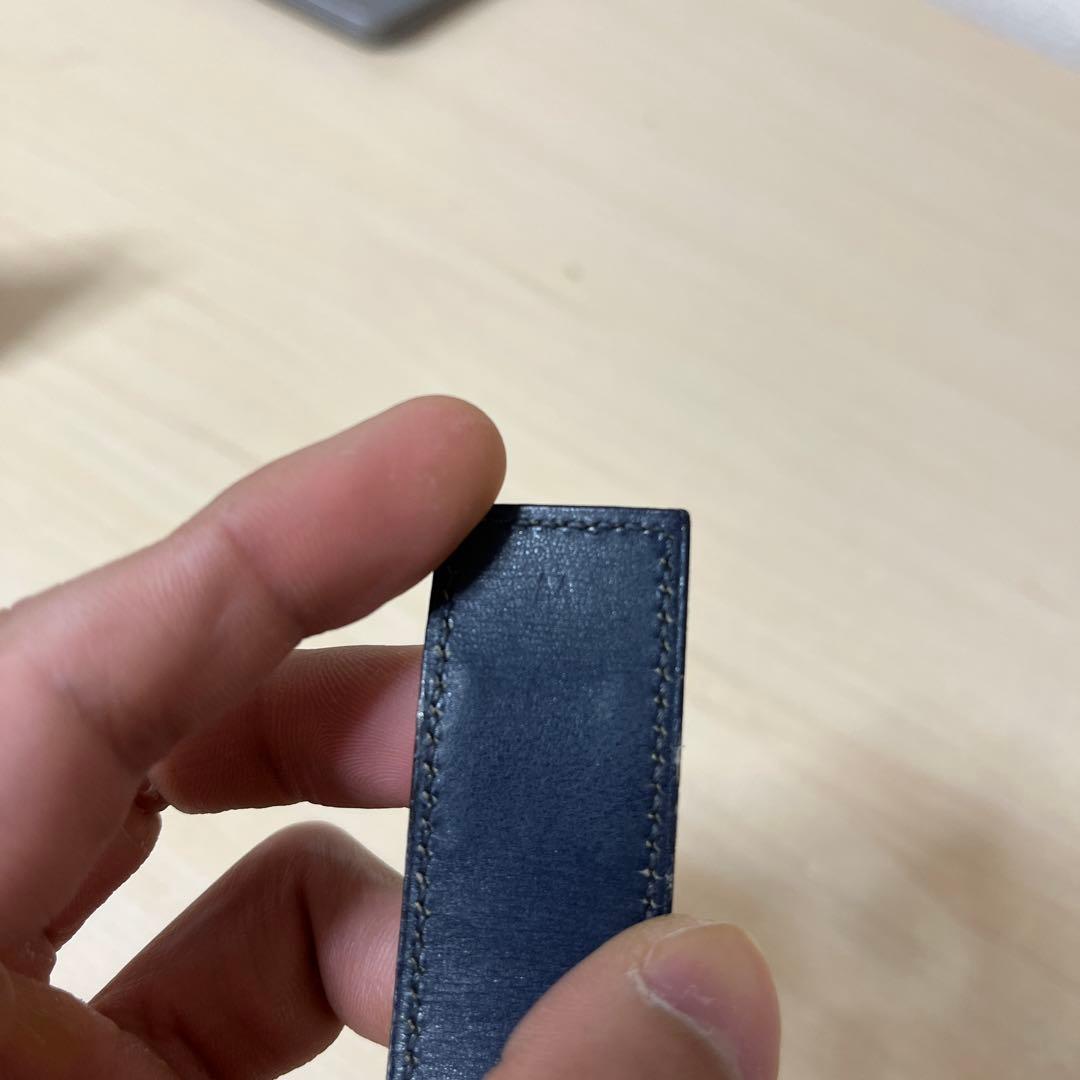 HERMES ネイビー レザー バングル