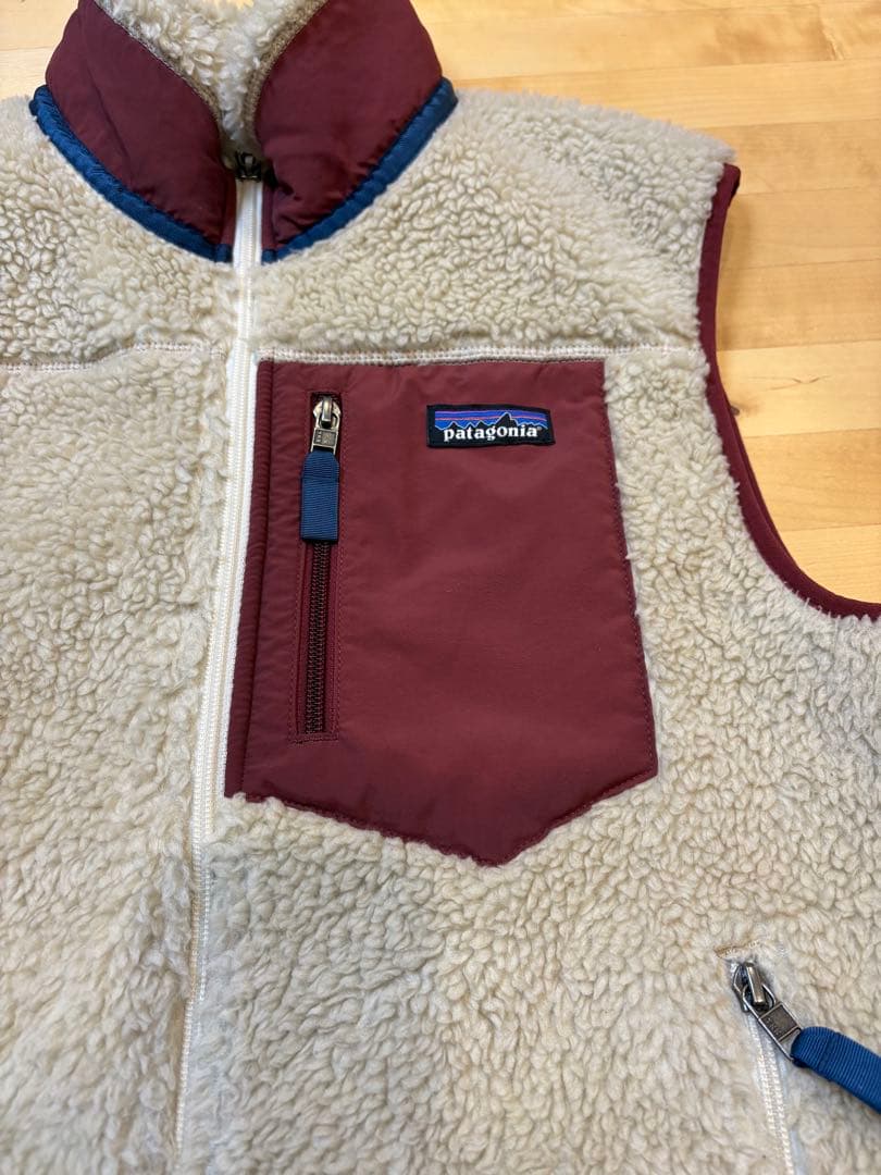 【美品】⭐️patagonia レトロXベスト クリーム/バーガンディ