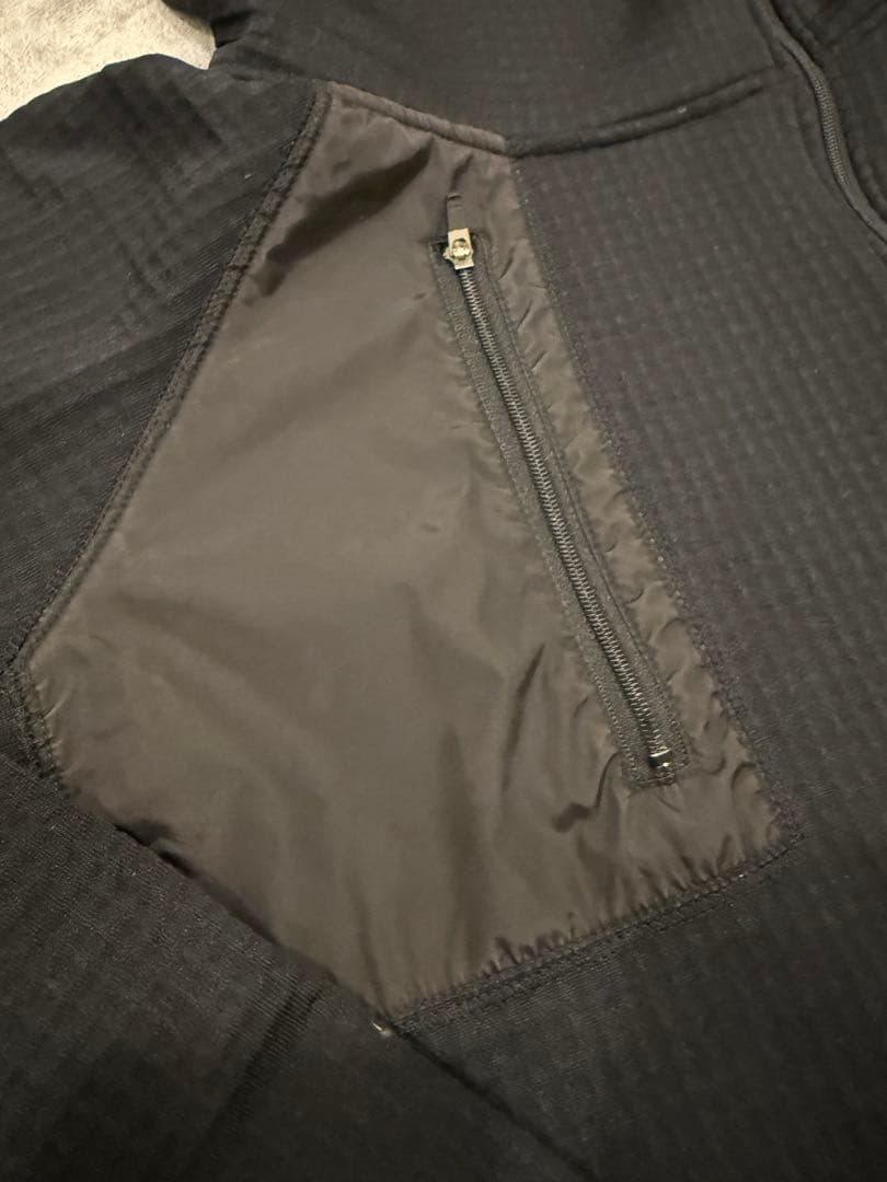 ち*ー様 Charbon GRID FLEECE ZIP UP HOODIE