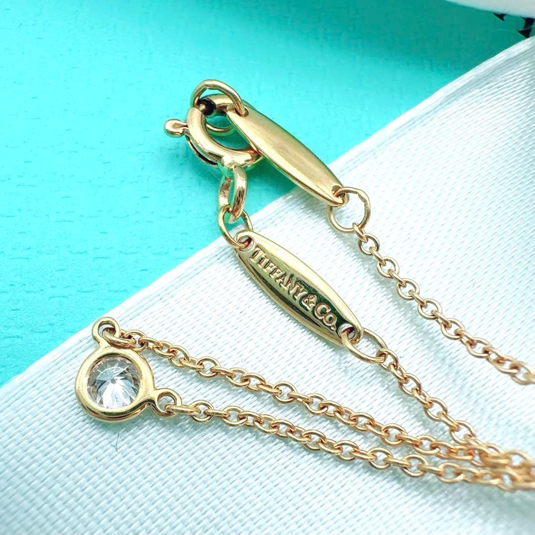 ち*い様 美品✨Tiffanyティファニーバイザヤードダイヤネックレス18k75