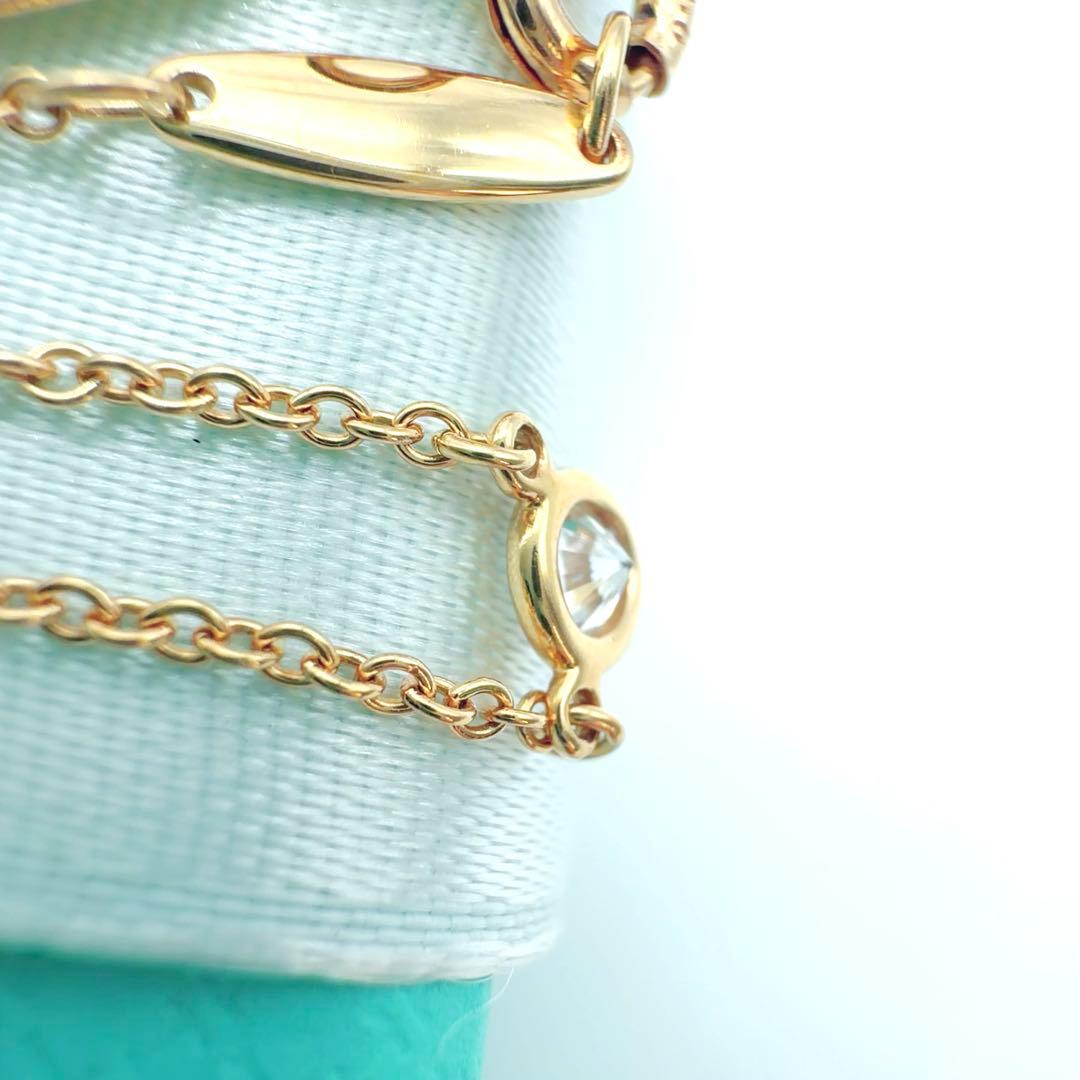 ち*い様 美品✨Tiffanyティファニーバイザヤードダイヤネックレス18k75