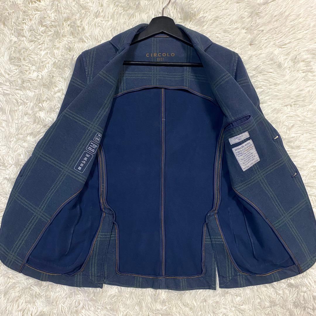 CIRCOLO 1901（チルコロ1901）チェック　ジャージージャケット